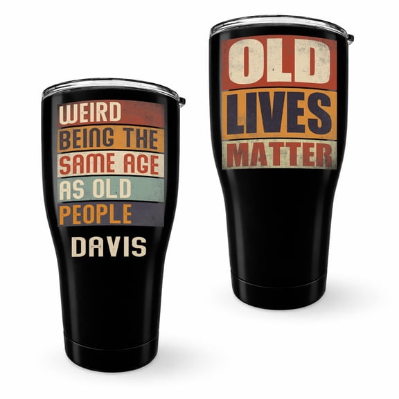 Customizaholic Personalized Funny Quote Tumbler - Vintage Typography Humor Design, Custom Name Drinkware, Novelty Gift