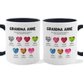 thumbnail image 1 of Customizaholic Personalized Grandma Mug - Birthstone Heart Design, Custom Names and Dates Artwork, Meaningful Family Keepsake Gift, 1 of 6