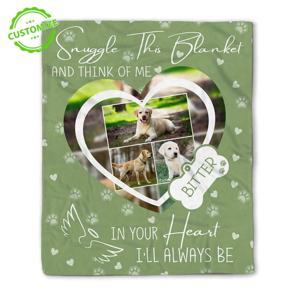 Customizaholic Personalized Memorial Blanket, In Loving Memory Blanket, Memory Blanket, Memorial Blanket, Custom Name Blanket, Custom Photo Blanket, Sympathy Blanket, Memorial Gifts