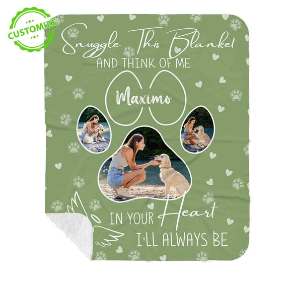 Customizaholic Personalized Memorial Blanket, Memory Blanket, Memorial Blanket, In Loving Memory Blanket, Custom Name Blanket, Custom Photo Blanket, Sympathy Blanket, Memorial Gifts