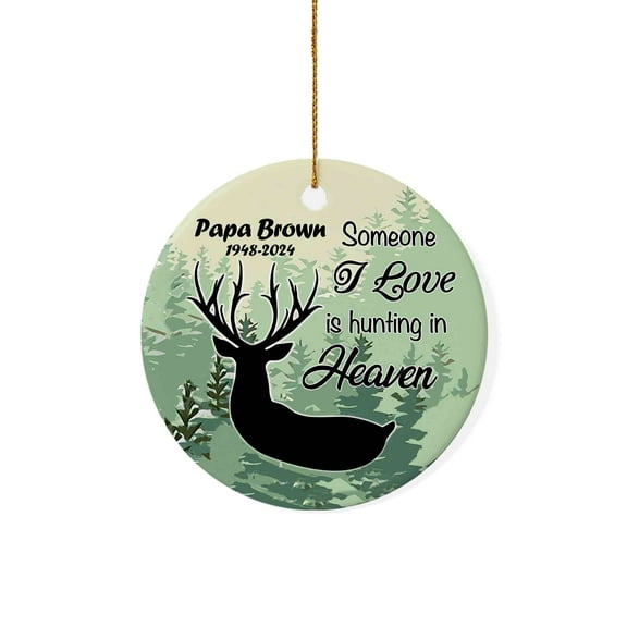 Customizaholic Personalized Memorial Ornaments, Hunting Xmas Ornaments, Deer Hunting Ornament, In Loving Memory Ornament, Custom Name Ornaments, Memorial Decorations