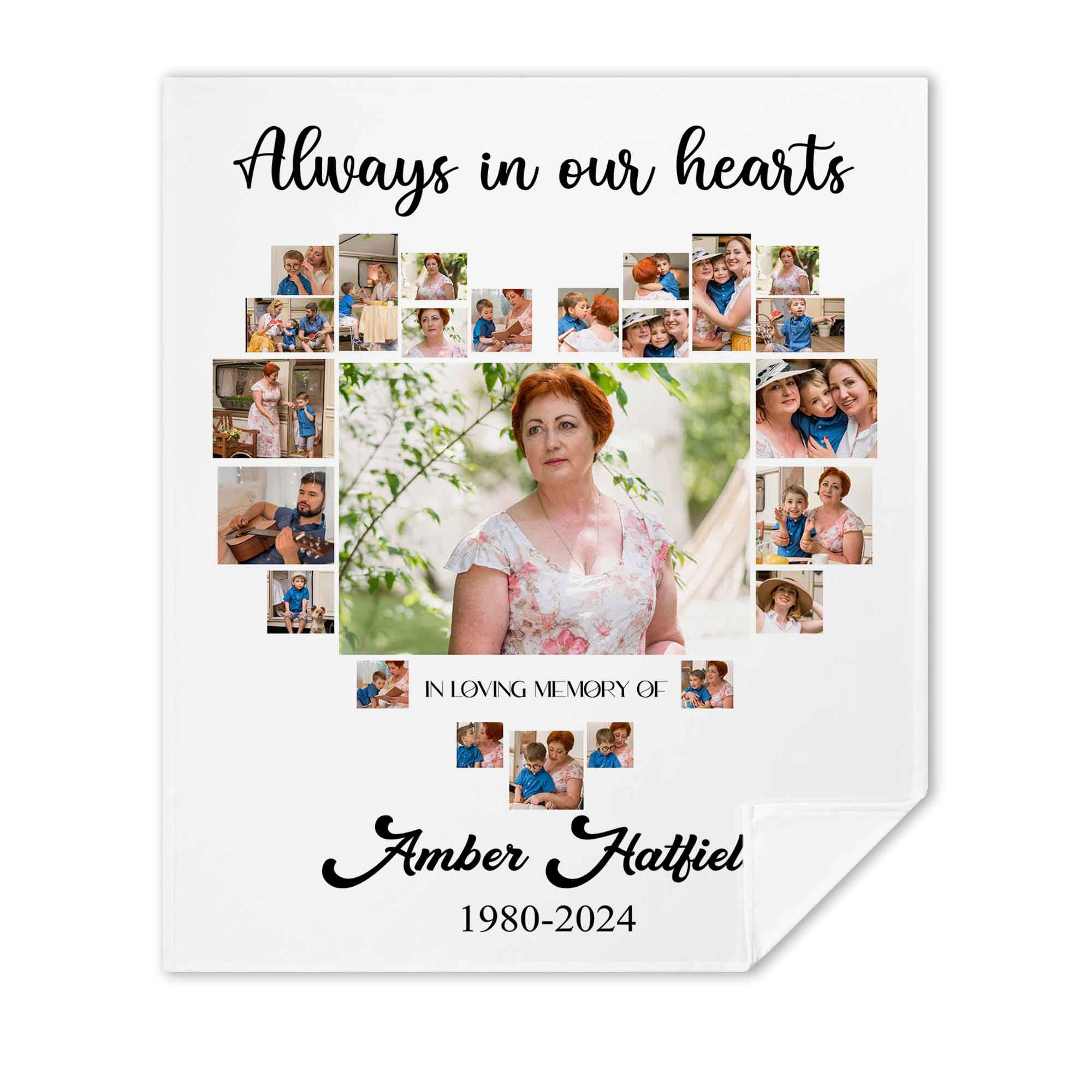 In Memory Collge Customizaholic Personalized Memorial Photo Collage Blanket, In Loving ...