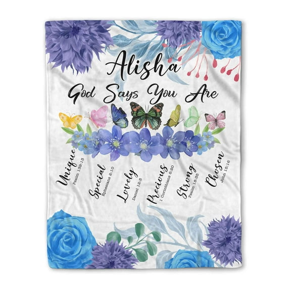 Customizaholic Personalized Name Blanket, Scripture Blanket, Bible Verse Blanket, Jesus Blanket, Healing Blanket, Prayer Blanket