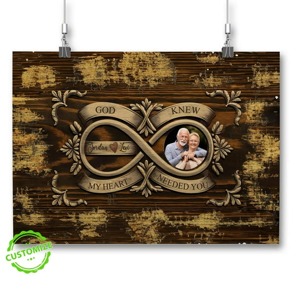 Customizaholic Personalized Name Canvas, Photos Print Canvas Custom, Couple Canvas, Custom Photo Prints, Anniversary Gift For Couple, Couples Gifts