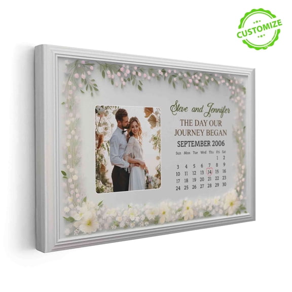 Customizaholic Personalized Name Canvas, Photos Print Canvas Custom, Couple Canvas, Custom Photo Prints, Anniversary Gift For Couple, Couples Gifts