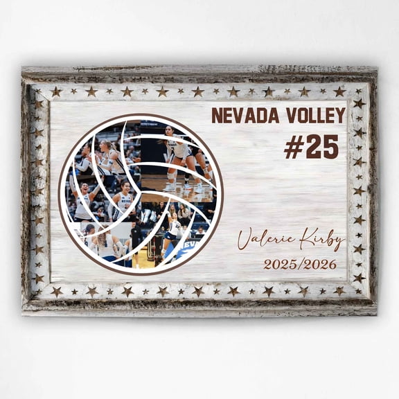 Customizaholic Personalized Volleyball Photo Collage Wall Art Decor Team Sports Memory Custom Name