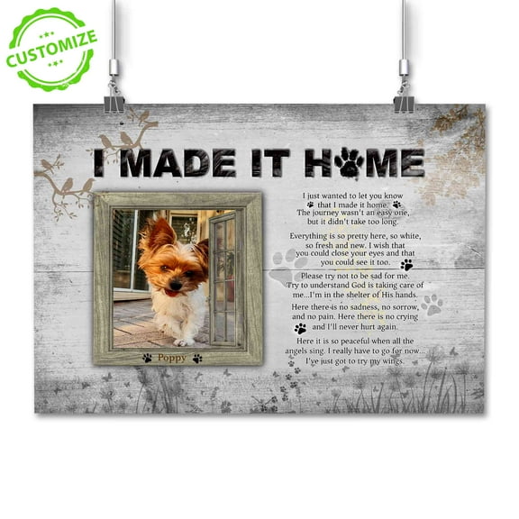 Customizaholic Photo Prints Custom, Pet Portrait, Dog Wall Decor, Cat Canvas Wall Art, Dog Passing Away Gifts, Pet Portraits On Canvas