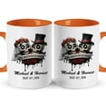 thumbnail image 1 of Customizaholic Till Death Do Us Part Personalized Skull Wedding Mug – Custom Couple Names & Date Gothic Anniversary Coffee Mug Gift, 1 of 5