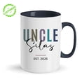 thumbnail image 1 of Customizaholic Uncle Mug Personalized – Custom Name & Est. Year Coffee Cup – New Uncle Gift Idea, Pregnancy Announcement, Family Keepsake, 1 of 6