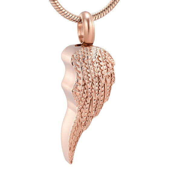 Customize Angel Wing Cremation Jewelry for Ashes Pendent for Ashes and Chain Memory Necklace