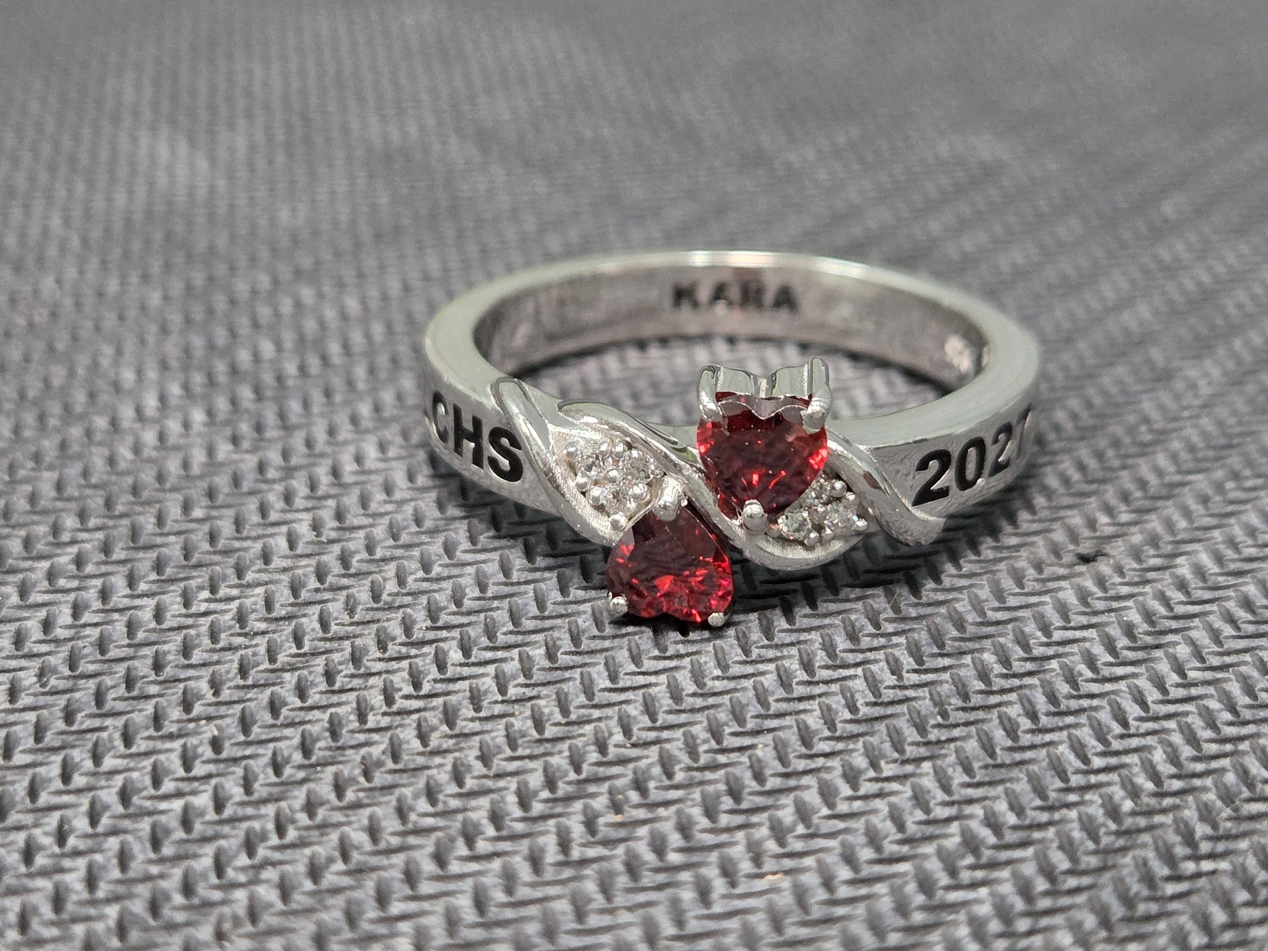 Customize Birthstone, School Name, Year, Inside Engraving in 925 ...