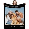 thumbnail image 1 of Customize Blankets with Photos, 3 Photos Customizable Blanket Personalized Blankets and Throws Best Friend Blanket for Besties BBF Friendship Gifts for Women Blankets, 1 of 5