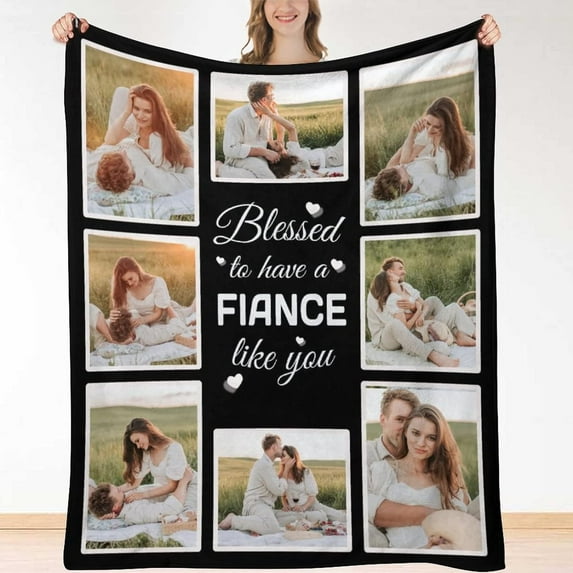 Customize Blankets with Photos,Made in USA, Shipped in 48 Hours, Customized Picture Blankets for Mom Dad Grandma Grandpa Daughter