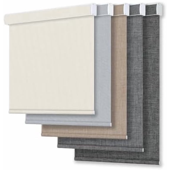 Customize Cordless Roller Shades,Blackout Blinds for Windows Thermal Insulated,UV Protection Easy to Install for Home,Office, Bathroom, Blackout Beige Yellow, 53" W x 72" H