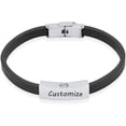 thumbnail image 1 of Customize Cremation Urn Bracelet for Ashes Cremation Bracelet for Ashes Genuine Leather Memorial Urn Bangle Ash Jewelry With Fill Kit, 1 of 7
