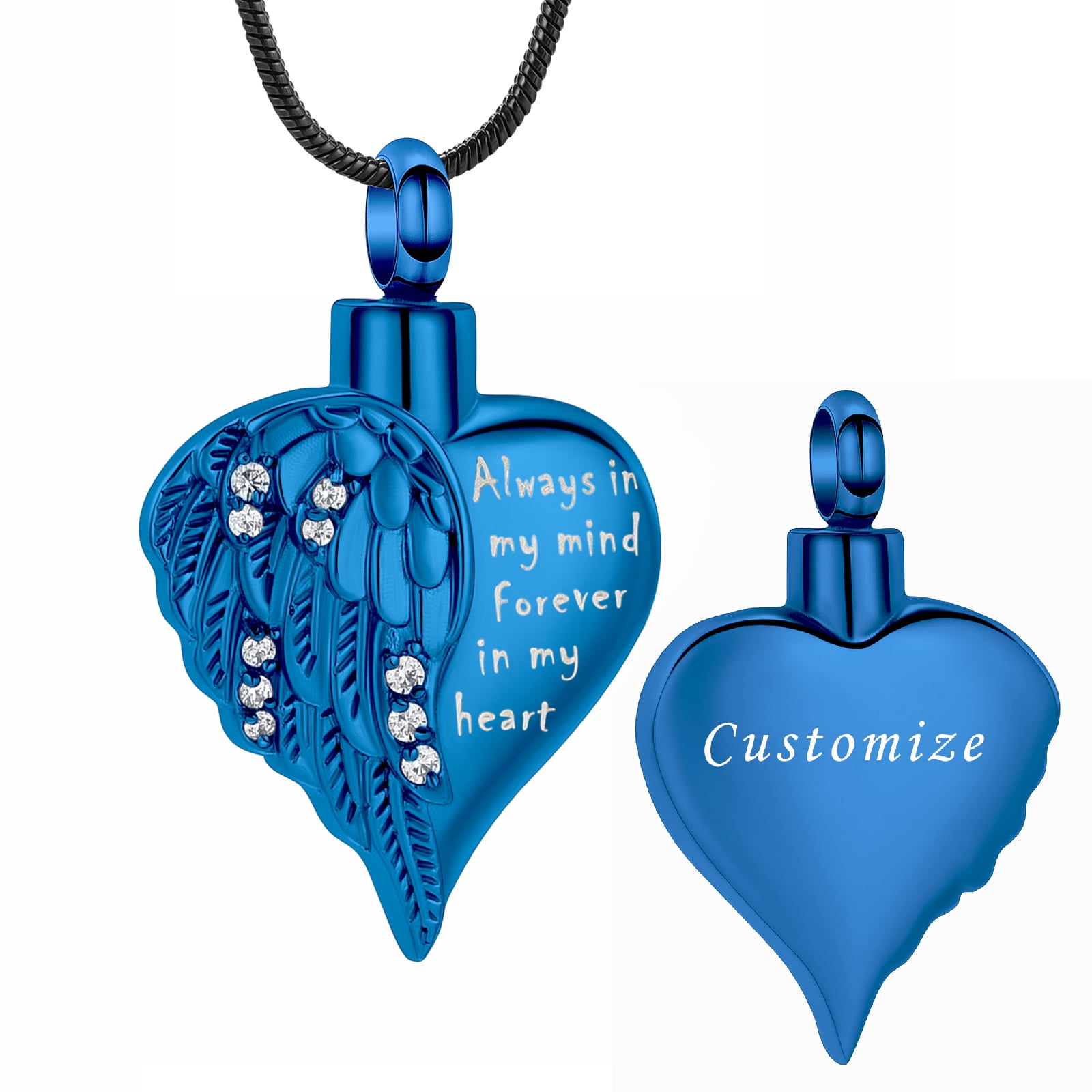 Customize Love Heart Cremation Jewelry for Ashes Holder Necklace Urn