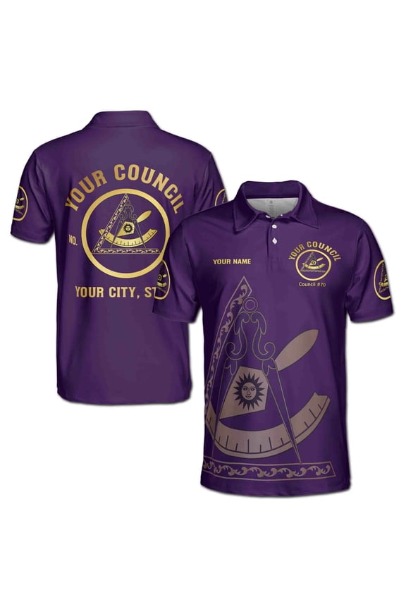 Customize Name Council Royal and Select Masters Past Leadership Men's Polo Shirt