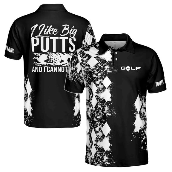 Customize Name Funny Golf Men Shirt, I Like Big Putts 3D Polo Shirt Size S-5XL