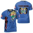 thumbnail image 1 of Customize Name Number Puerto Rico Flag Coat of Arms Gift 3D T-Shirt S-5XL, 1 of 4