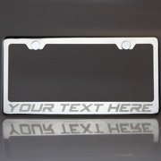 Customize Personalize KA Depot T304 8k Polish Mirror Chrome Stainless Steel License Frame with Anti Rust Screw Cap