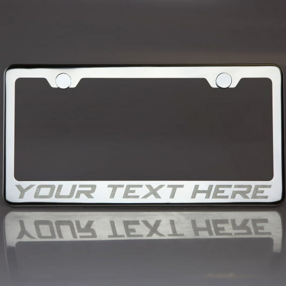 Customize Personalize KA Depot T304 8k Polish Mirror Chrome Stainless Steel License Frame with Anti Rust Screw Cap