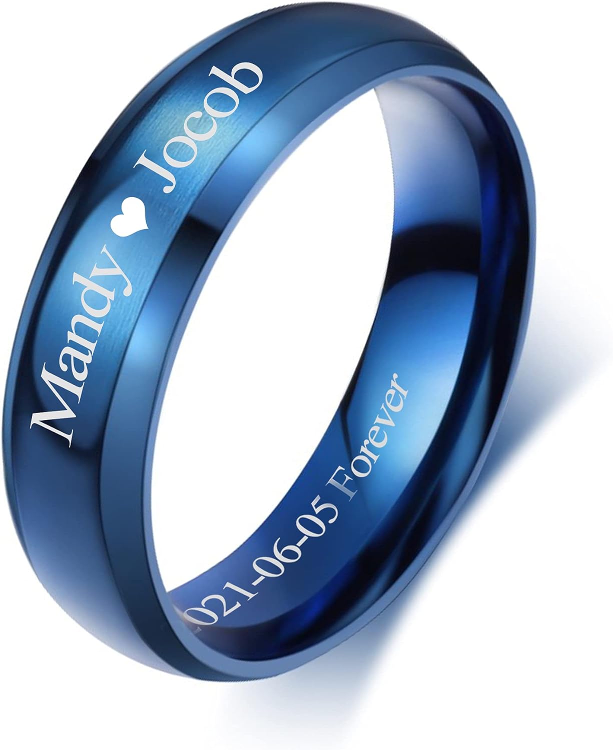 Customize Personalized 6MM/8MM Tungsten Carbide/Stainless Steel Simple Customize Personalized 6MM/8MM Tungsten Carbide/Stainless Steel Simple