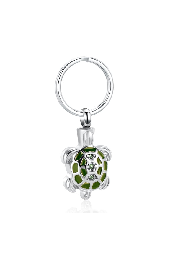 Customize Sea Turtle Memorial Cremation Jewelry for Ashes Urn Keyring Pendent for Ashes Keychain