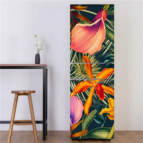 Customize Service3D Visual Flower Green Plant Poster Fridge Decoration Adhesive Waterproof PVC Wall