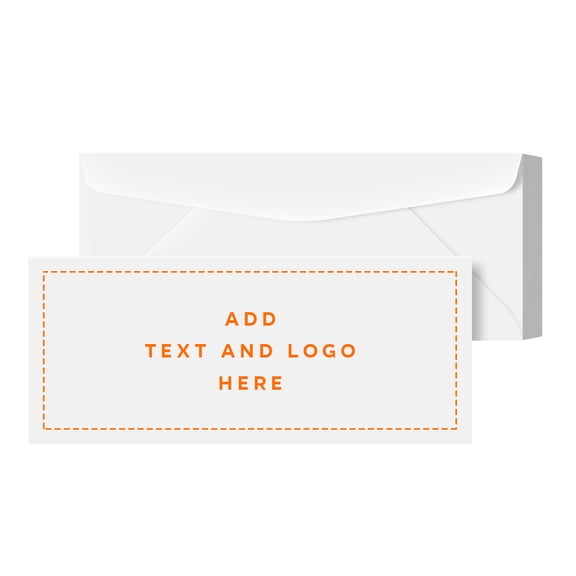 Customize Your #10 Regular Business Envelopes - Upload Your Full Color Logo and Info - 250 Envelopes Per Pack