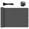 Customized 3'x25' Dark Grey Balcony Privacy Screen,90 Shade Apartments