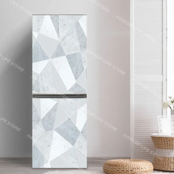 Customized 3D Refrigerator Sticker Retro Flower Plants Poster Waterproof Home ration Kitchen Fridge Door Wrap Mural Sticker