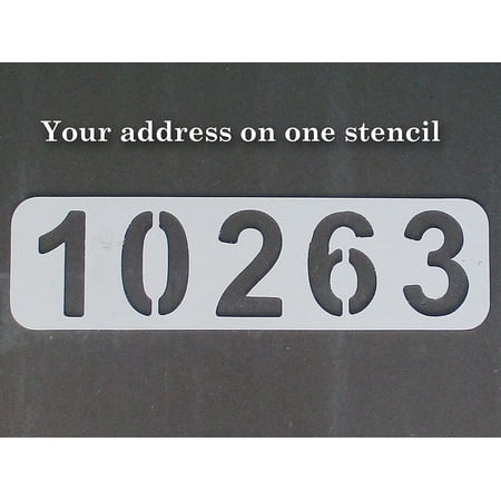 Customized Address Number Stencil, Reusable & Durable Number/Letter Stencil for Customizing Sidewalks, Mailboxes, or Walls (Up to 5 Number/Letter)