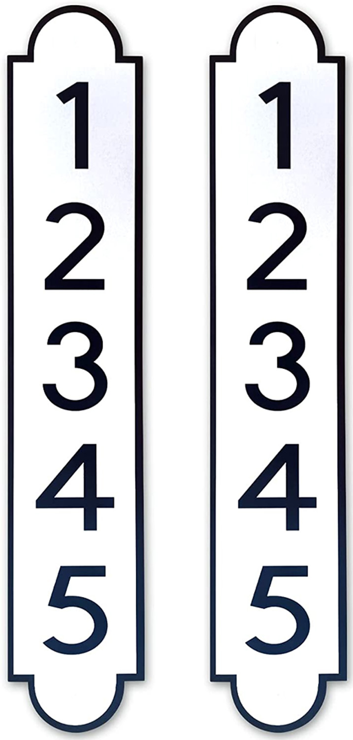 Customized Address Numbers Stickers 2 Pack, Highly Reflective Aluminum