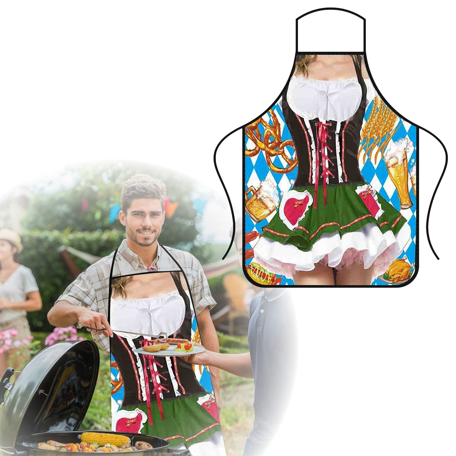 Customized Apron And Chef Hat Leather Aprons for Women with Pockets