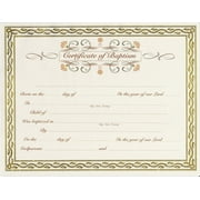 Customized Baptism Certificate with Gold Foil Leafing Border Baby
