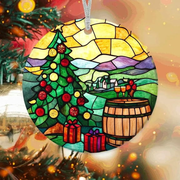 Customized Barrel Aging Ornaments 2025, Barrel Aging for Christmas 2025, Barrel Aging Suncatcher, Christmas Tree Ornament MRizZB
