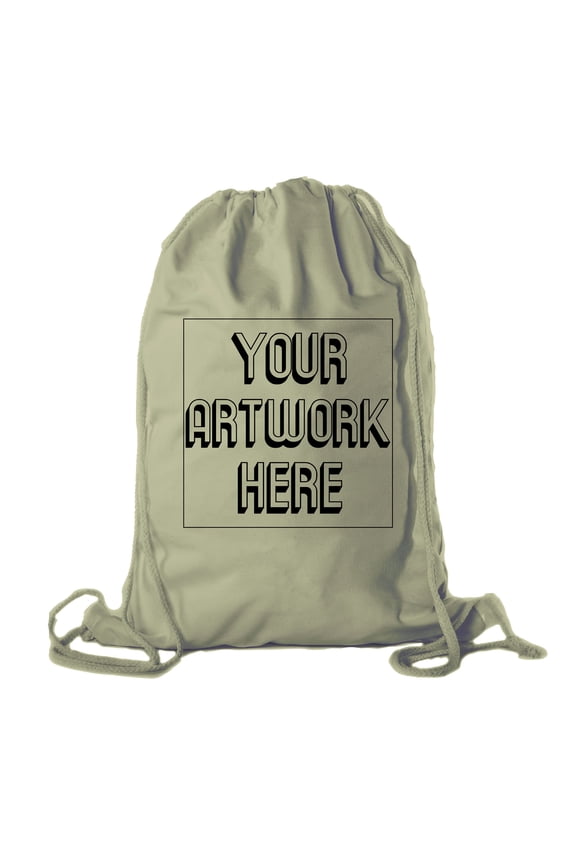 Customized Basketball Team Backpacks, Personalized Drawstring Cinch 1 Olive Bag