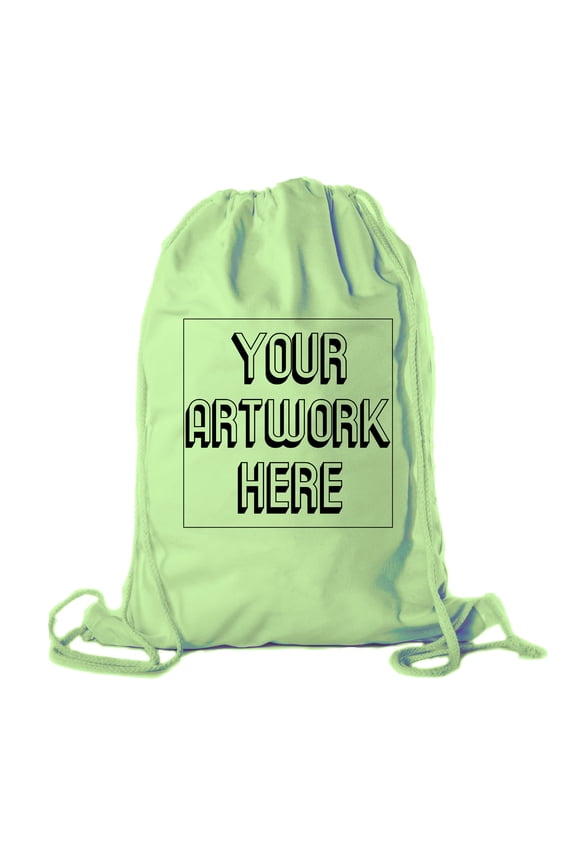 Customized Basketball Team Backpacks, Personalized Drawstring Cinch Sacks 10 Lime