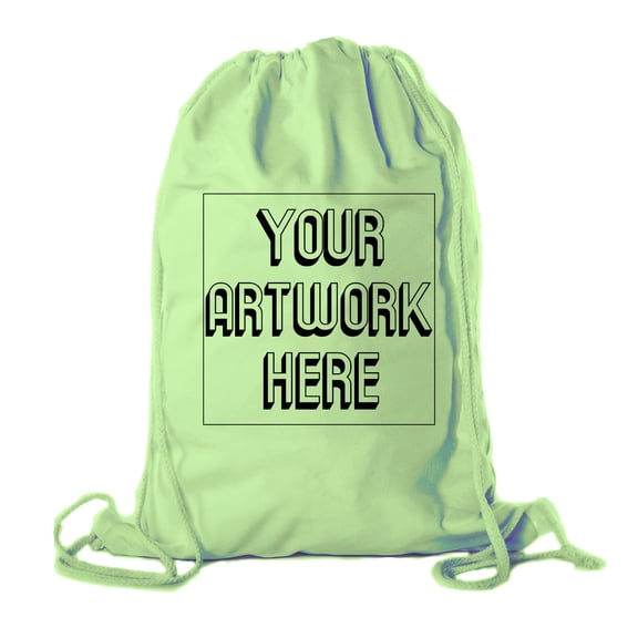 Customized Basketball Team Backpacks, Personalized Drawstring Cinch Sacks 10 Lime