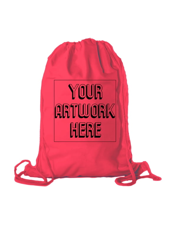 Customized Basketball Team Backpacks, Personalized Drawstring Cinch Sacks 3 Red