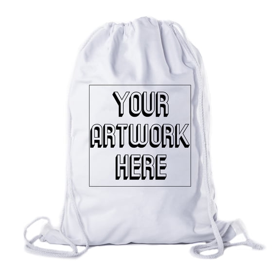 Customized Basketball Team Backpacks, Personalized Drawstring Cinch Sacks 3 White