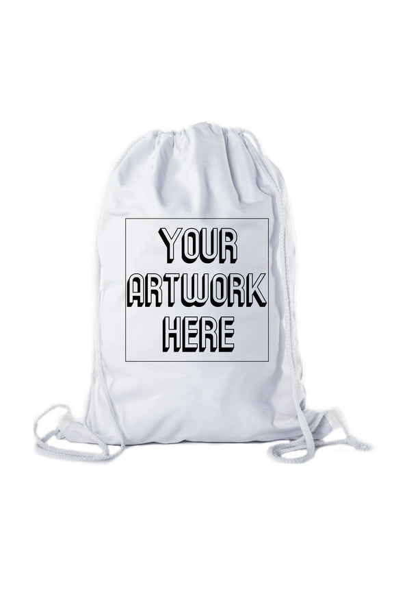 Customized Basketball Team Backpacks, Personalized Sports Drawstring Cinch Sacks white