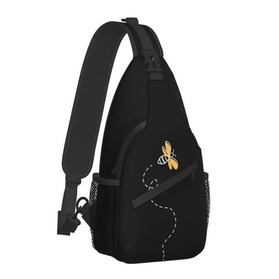 Customized Bee Design Sling Bags for Men Fashion Hybee Shoulder Chest Crossbody Backpack Travel Hiking Daypack
