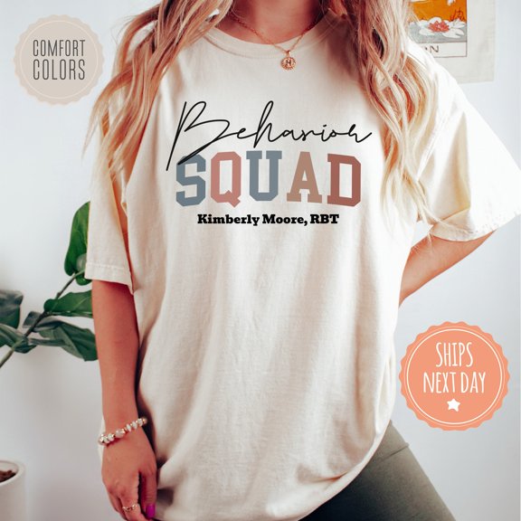 Customized Behavior Squad Shirt Behavior Analyst Tshirt Tee Personalized ABA Therapist Gif
