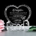 thumbnail image 1 of Customized Birthday Gift For Daughter From Mom, Engraved Heart Crystal Home Décor Plaque Christmas Weeding Gift For Daughter（TO MY Daughter）, 1 of 5
