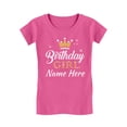 thumbnail image 1 of Customized Birthday Girl Shirt Princess Crown Youth Kids Girls' Fitted T-Shirt XL (9-10) Wow pink, 1 of 4