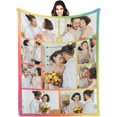 thumbnail image 1 of Customized Blanket with Photos & Text for Mom Dad Baby Family Friends Personalized Picture Blanket for Birthday Christmas for Women Sister Wife Grandma(10 Photos,50x60 Sherpa), 1 of 6