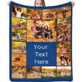 thumbnail image 1 of Customized Blanket with Picture Your Text Here 10 Photos Blankets Personalized Gifts for Adults Family Dad Mom Couples,Custom Photo Blanket Memorial Gifts for Christmas Birthday Blankets, 1 of 5