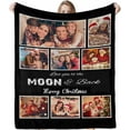 thumbnail image 1 of Customized Blankets Personalized Blanket Using Your Own Pictures with Text, Christmas Birthday Wedding Memorial for Kids Teens Adult Family Friends Pets, 1 of 6