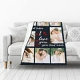 thumbnail image 1 of Customized Blankets with Photos Custom Blanket Family Picture Upload Personalized Blanket for Adults Customize Blanket Birthday Customizable for Dad Mom Nana Kids Dogs Friends, 1 of 6
